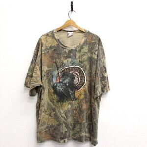 Vintage Advantage Tree Camouflage Turkey T Shirt XXXL 3X